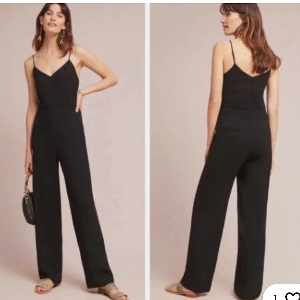 Anthropologie Essential Slim Spaghetti Strap Jumpsuit